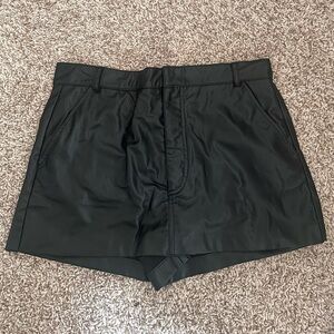 Black Leather Women Skort